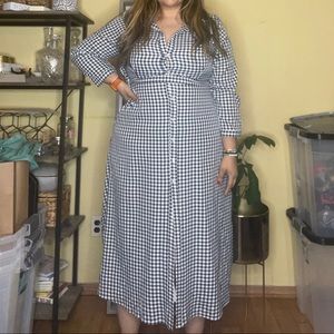 “L.N.V.” Gingham Print Dress - XL